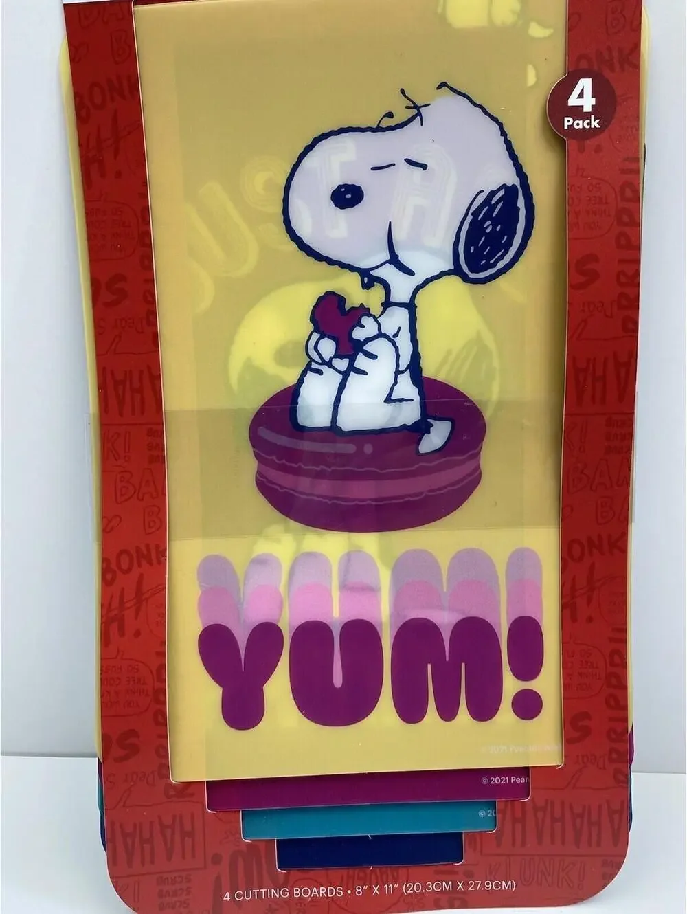 Snoopy Peanuts 4-Pack Flexible Cutting Boards Kitchen Housewarming Gift NEW
